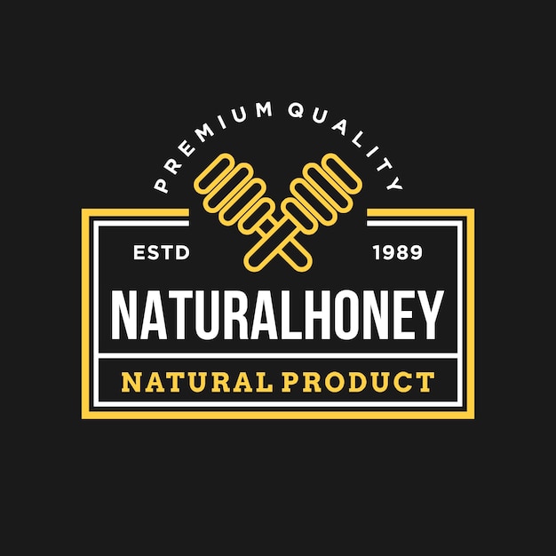 Download Premium Vector | Honey sweet bee logo badge