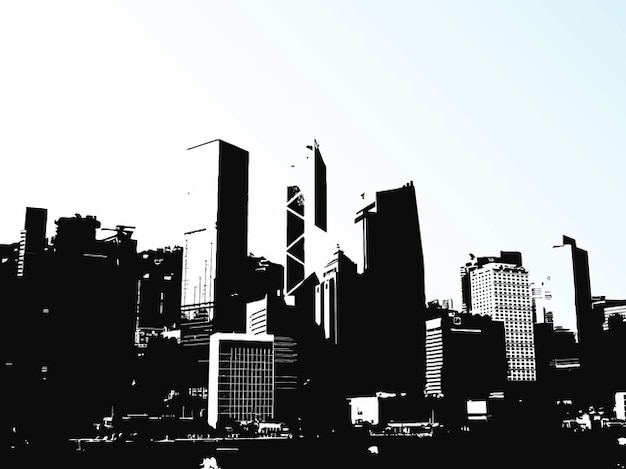 Download Hong kong city skyline buildings Vector | Free Download