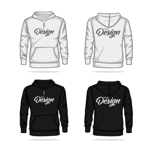 Premium Vector Hoodie jacket template