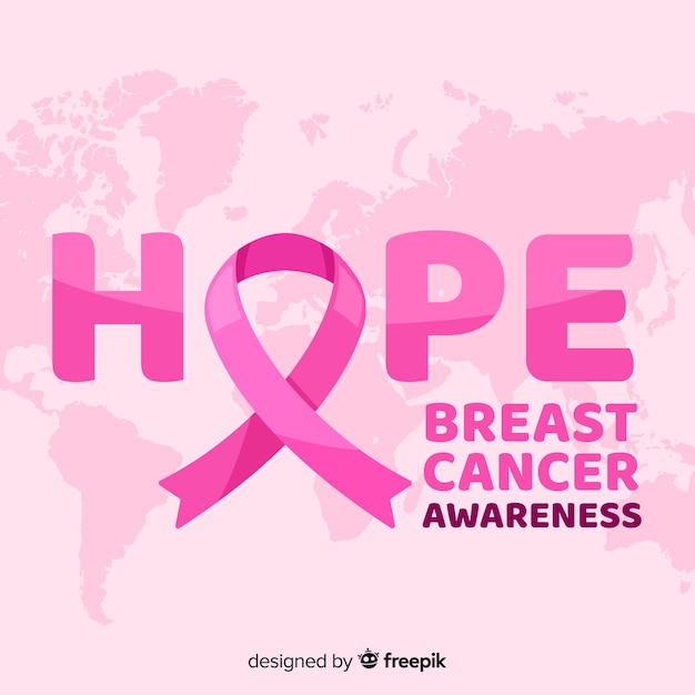 Download Hope ribbon for breast cancer awareness month Vector ...