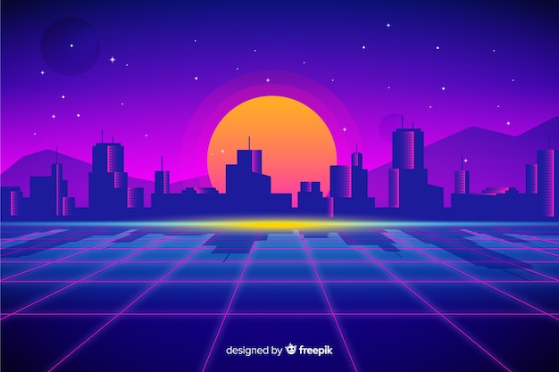 Free Vector | Horizon futuristic background