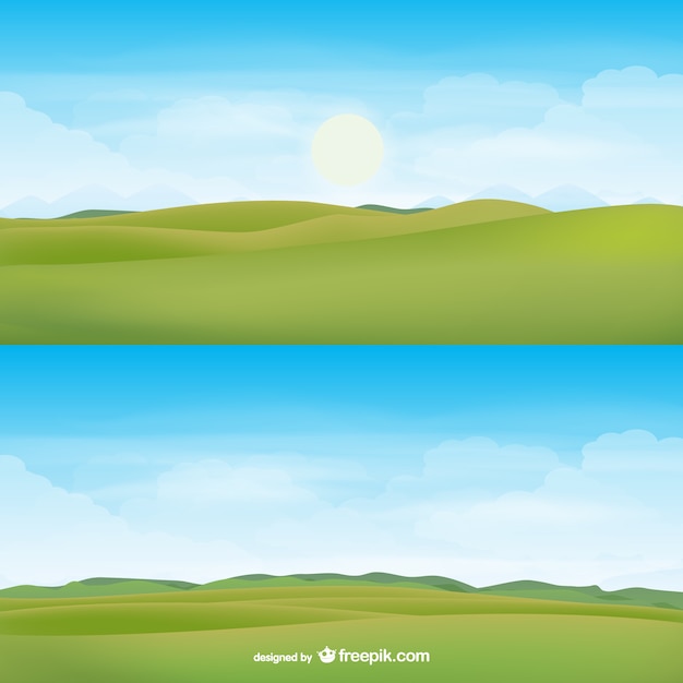 Horizon landscape vector