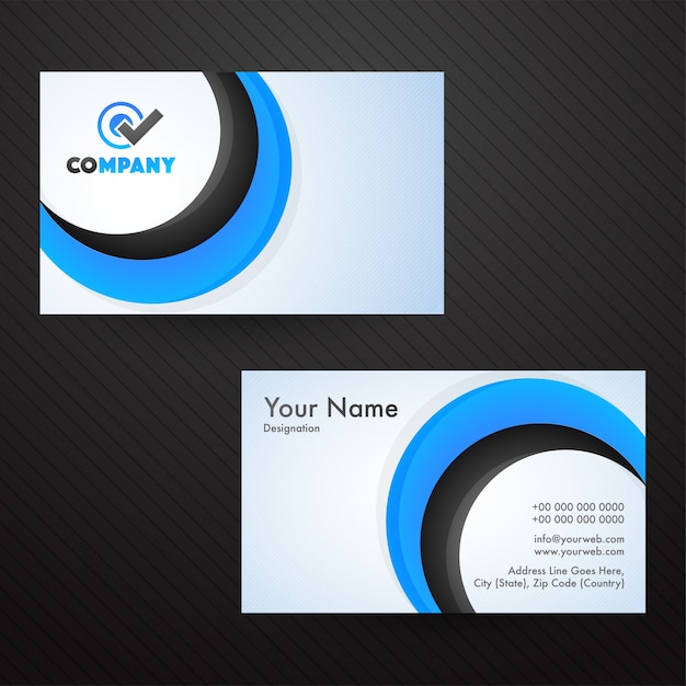 Premium Vector | Horizontal business card or visiting card set.