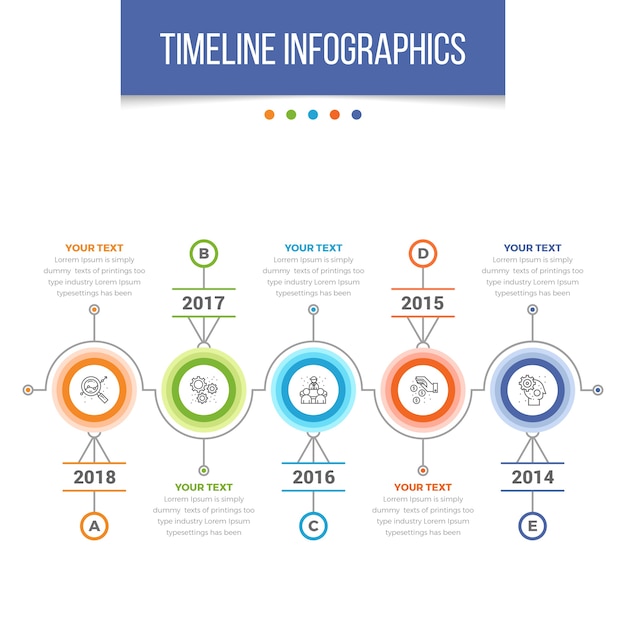 Premium Vector | Horizontal Timeline Infographics