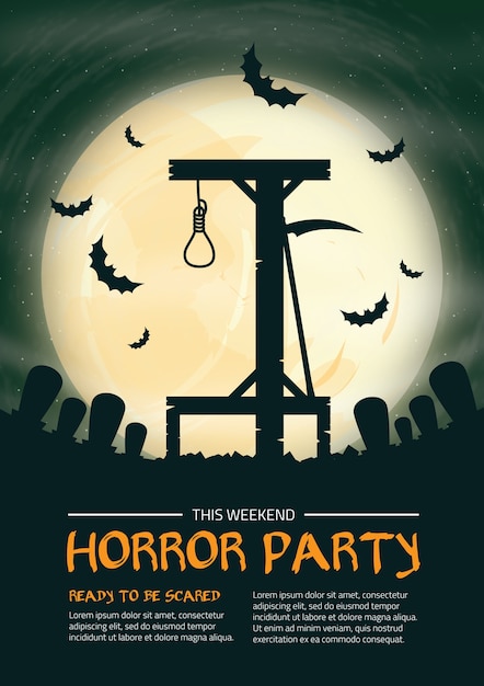 Horror party invitation Vector | Premium Download
