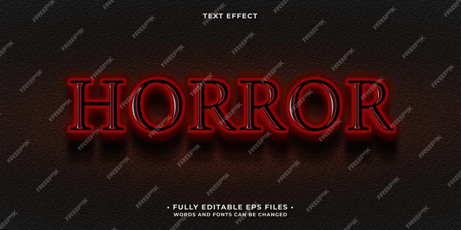 Premium Vector | Horror text effect editable eps cc