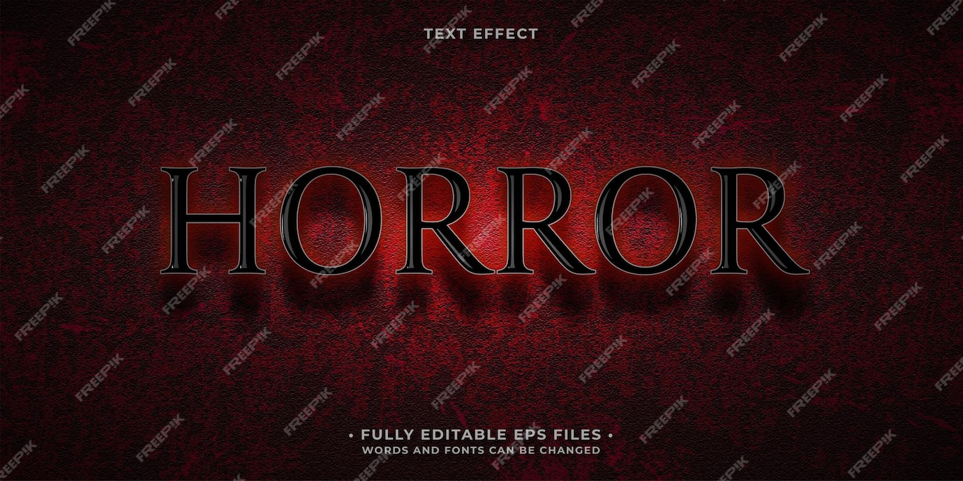 Premium Vector | Horror text effect editable eps cc