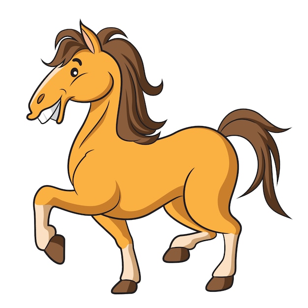 Premium Vector | Horse cartoon