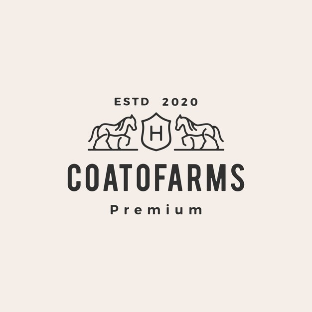 Download Free Horse Coat Of Arms Hipster Vintage Logo Icon Illustration Use our free logo maker to create a logo and build your brand. Put your logo on business cards, promotional products, or your website for brand visibility.