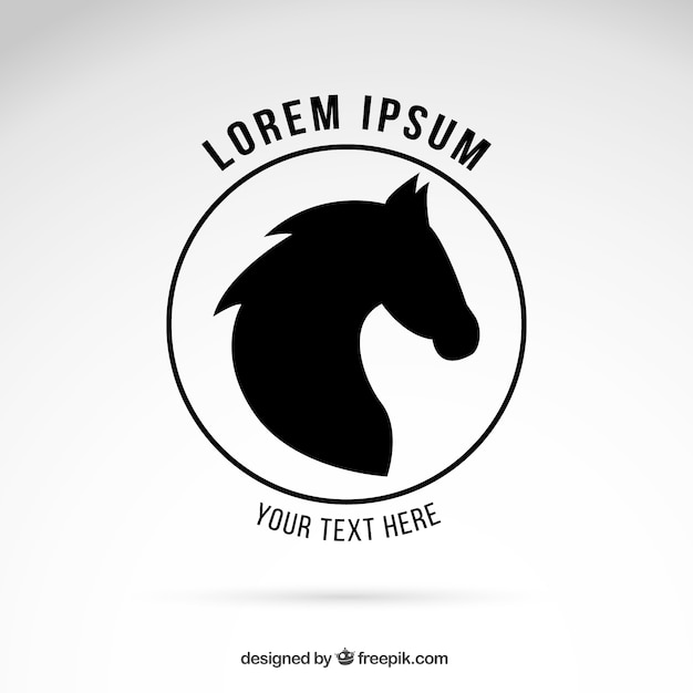 Horse face logo template
