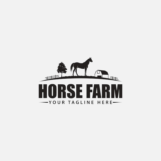 Premium Vector | Horse farm logo