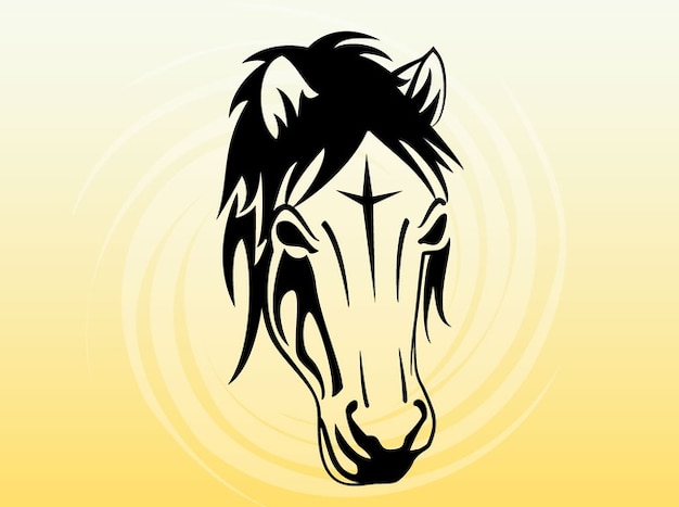 Horse head clip art vector