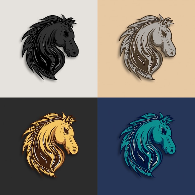 Download Free Horse Head Logo Collection Premium Vector Use our free logo maker to create a logo and build your brand. Put your logo on business cards, promotional products, or your website for brand visibility.