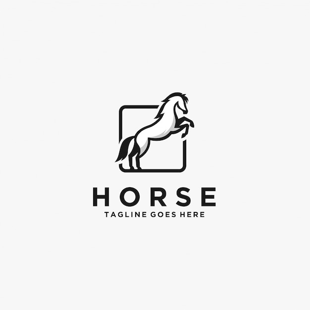 Download Free Horse Jump With Square Black Color Logo Premium Vector Use our free logo maker to create a logo and build your brand. Put your logo on business cards, promotional products, or your website for brand visibility.