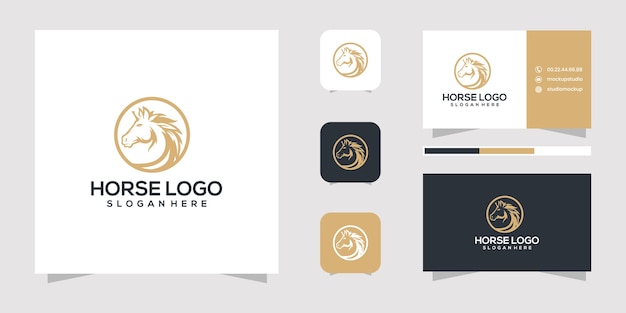 Premium Vector Horse Logo Design And Business Card Template