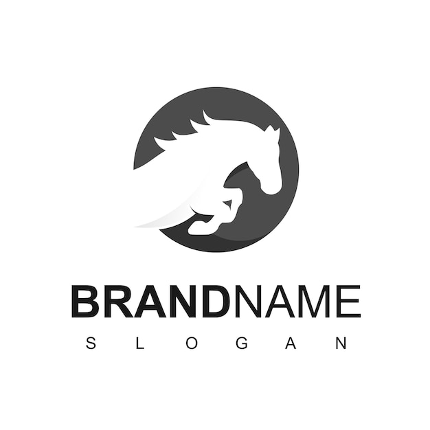 Premium Vector | Horse logo, fast, strong, animal symbol