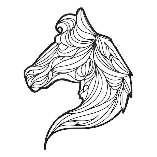 Premium Vector | Horse mandala vector illustration