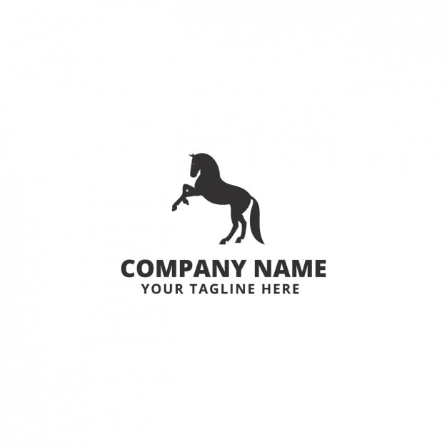 Horse shape logo template