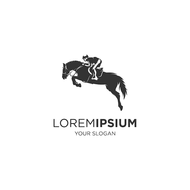 Premium Vector | Horse sport silhouette logo