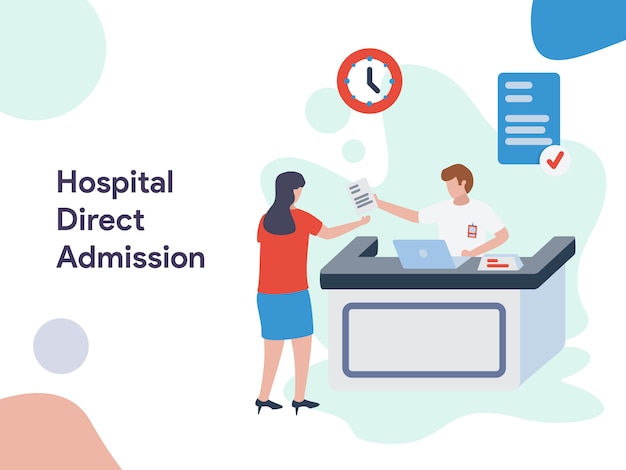 Premium Vector | Hospital direct admission illustration