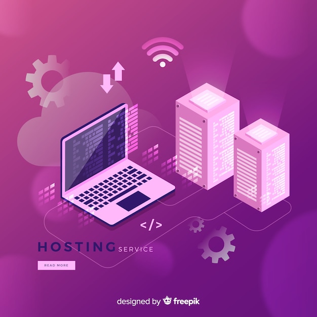 Download Free Vector | Hosting service background