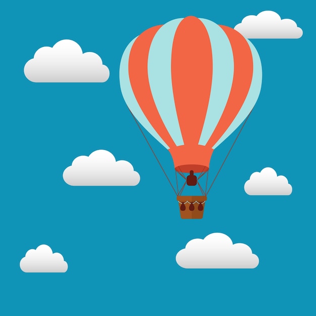Hot air balloon background design