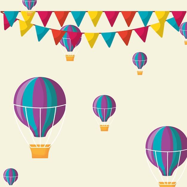 Hot air balloon design | Premium Vector