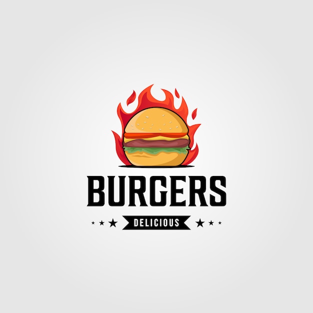 Download Free Hot Burgers Food Logo Vintage Template Premium Vector Use our free logo maker to create a logo and build your brand. Put your logo on business cards, promotional products, or your website for brand visibility.