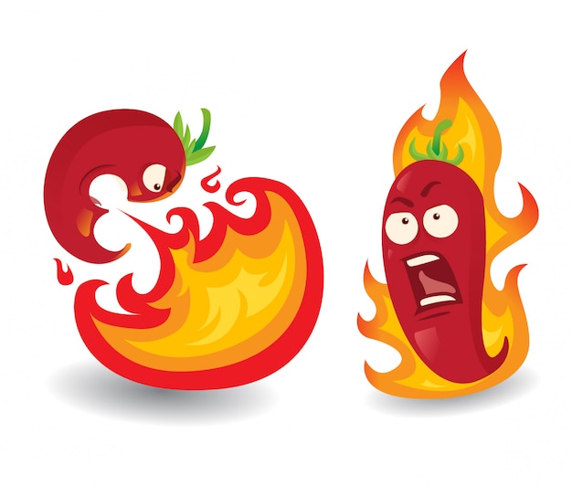 Premium Vector Hot Chili Pepper Cartoon Illustration 2