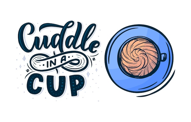 Premium Vector Hot Cocoa Hand Lettering Composition