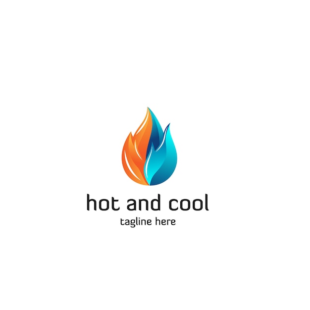 Premium Vector Hot And Cold Logo