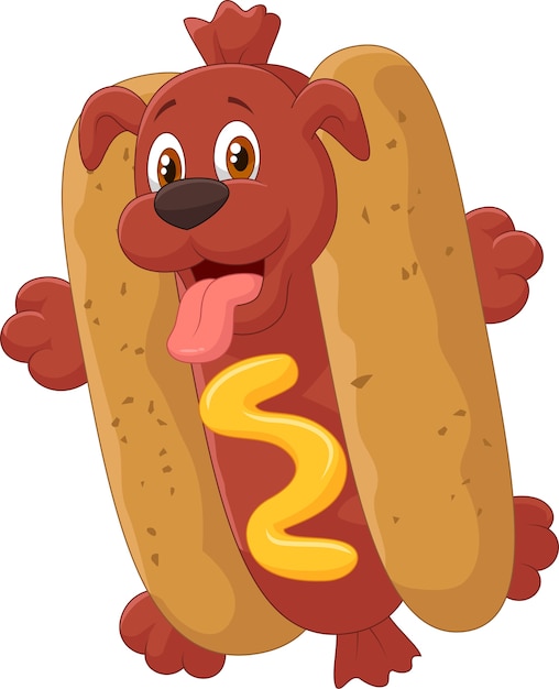 Premium Vector Hot dog cartoon character