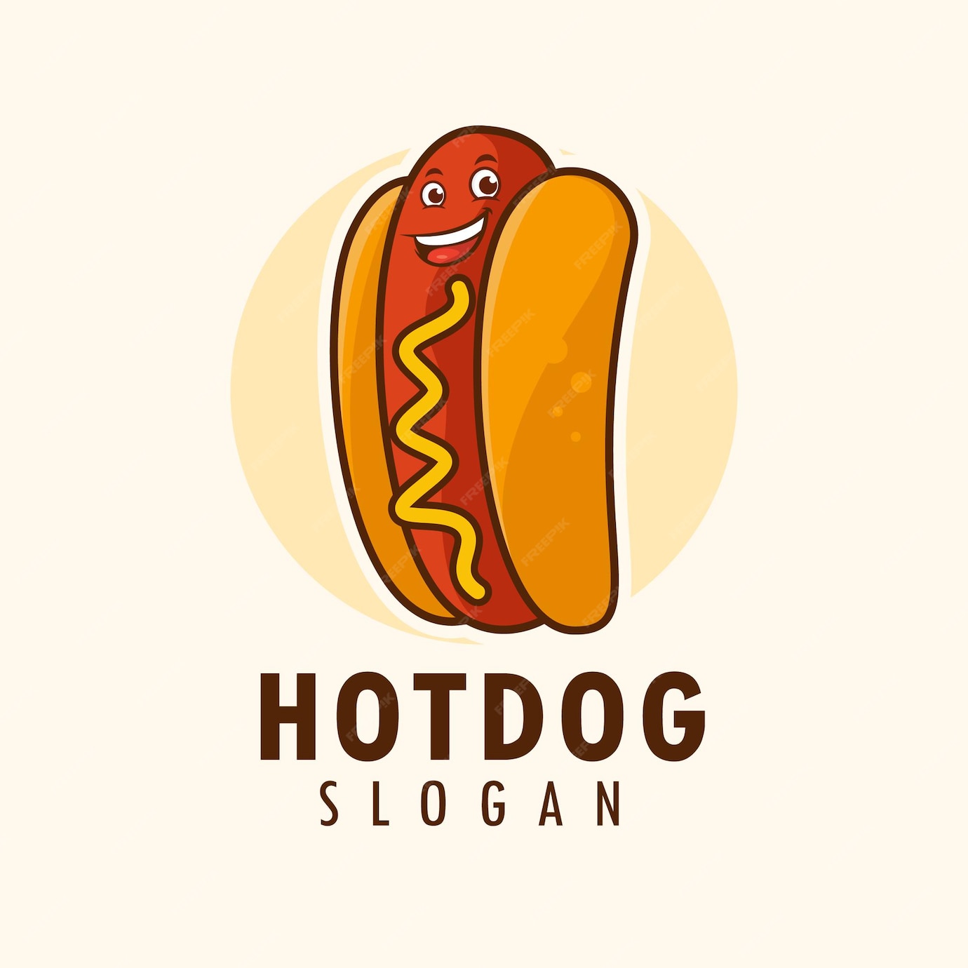 Premium Vector Hot dog character logo design template