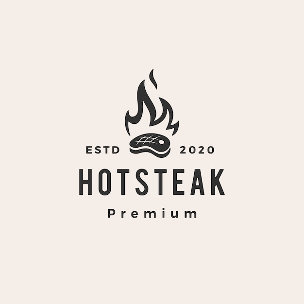 Download Free Hot Fire Steak Hipster Vintage Logo Icon Illustration Premium Vector Use our free logo maker to create a logo and build your brand. Put your logo on business cards, promotional products, or your website for brand visibility.