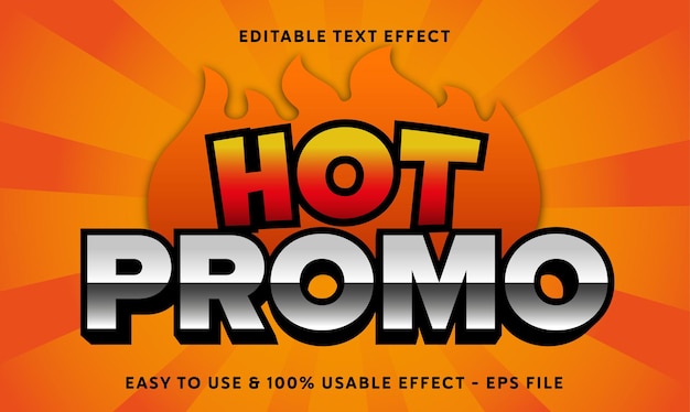 Premium Vector Hot Promo Editable Text Effect Template