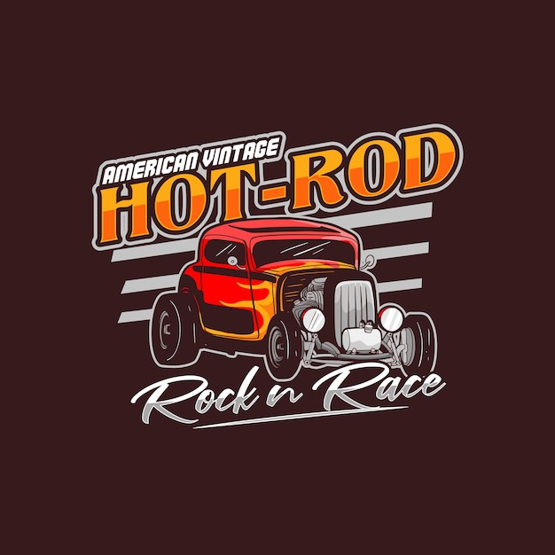 Premium Vector | Hot rod american vintage custom garage