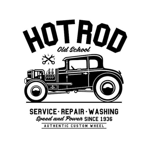 Download Hot rod old school | Premium Vector