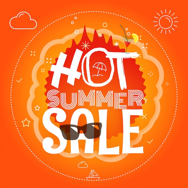 Premium Vector | Hot summer sale