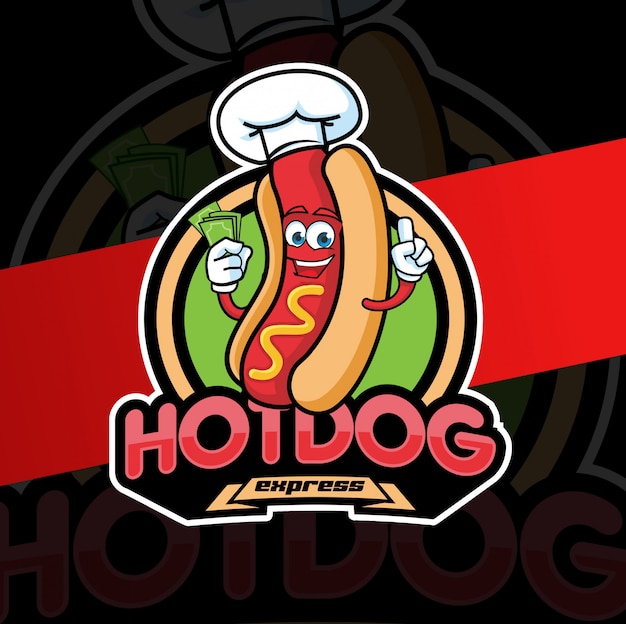 Premium Vector Hotdog mascot logo design character