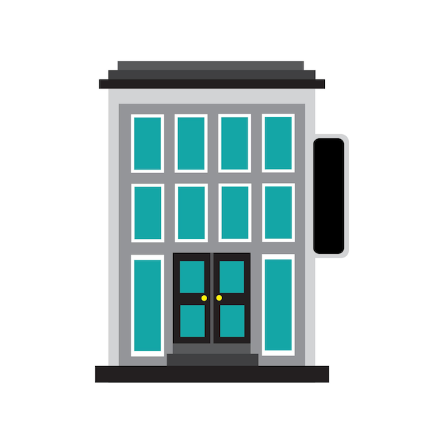 Premium Vector | Hotel Building Flat