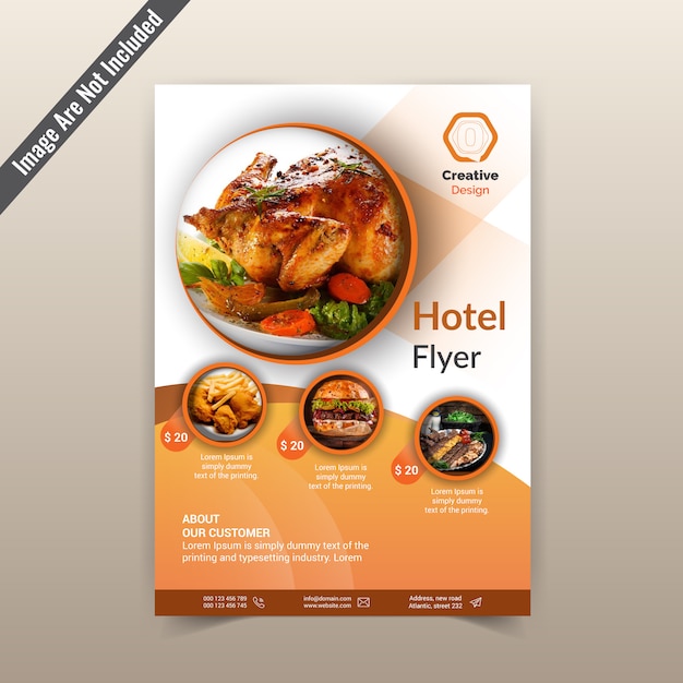 Premium Vector Hotel Flyer Template