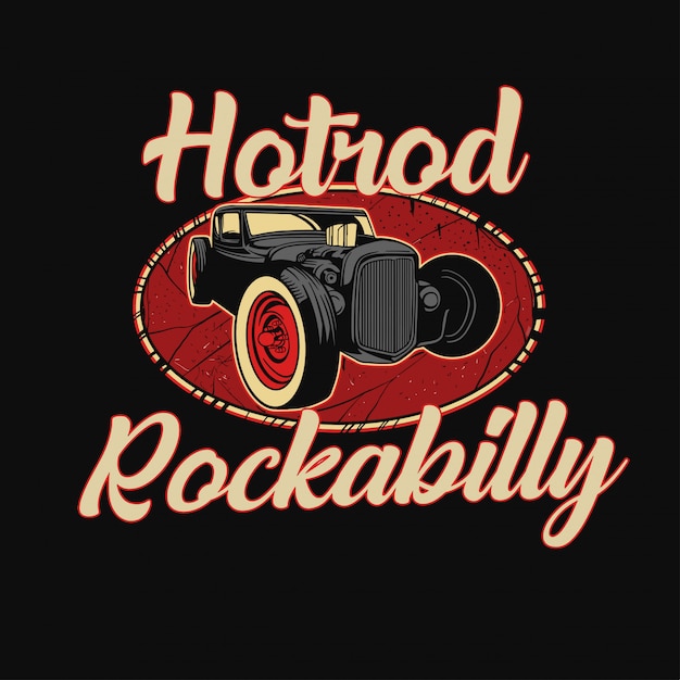 Premium Vector | Hotrod illustration design