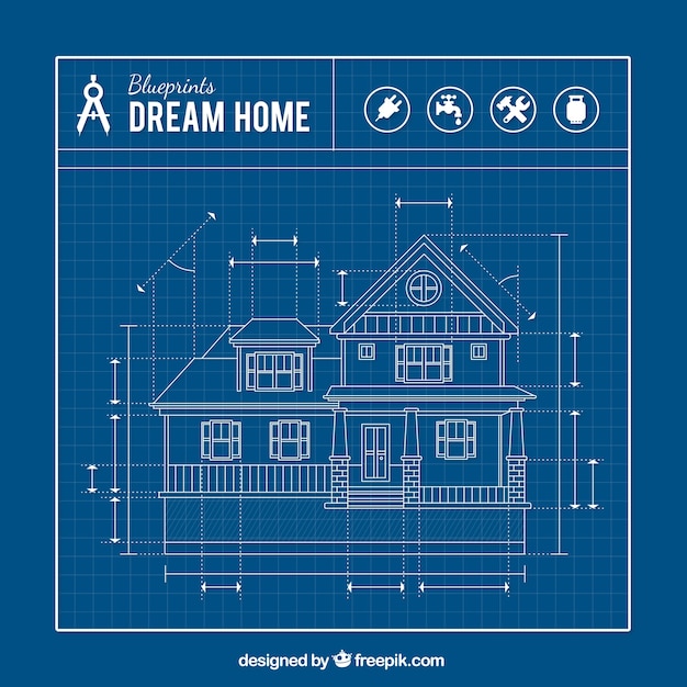 Architecture Blueprint Template, Web visualize your dream property with ...