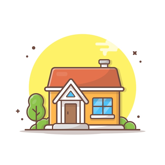 House building vector icon illustration. building and ...