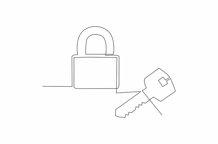 Premium Vector | House key continuous line drawing vector illustration ...