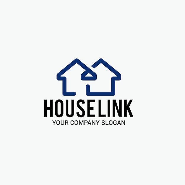 Premium Vector | House link logo