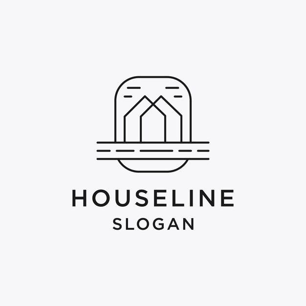 Premium Vector | House logo house symbol geometric linear style isolated