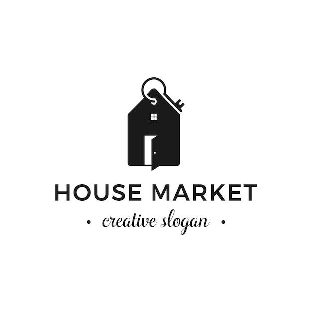 Premium Vector | House market selling buy home logo with minimalist ...