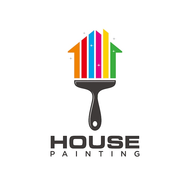 Premium Vector House  painting  logo  template