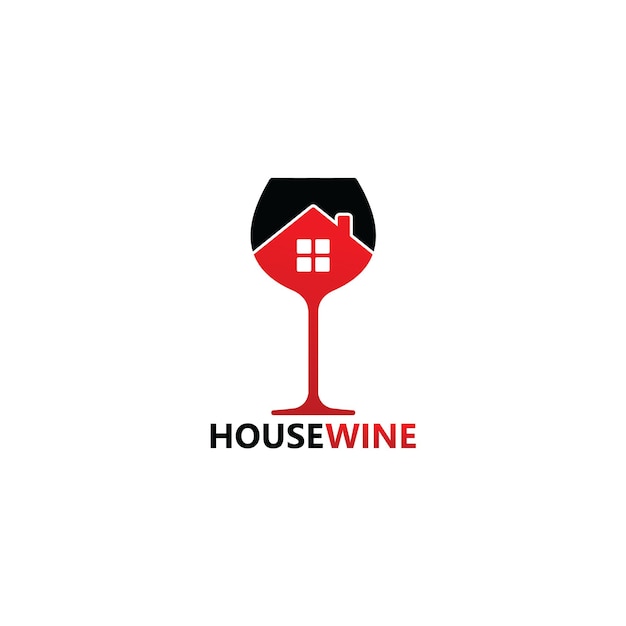 Premium Vector | House wine logo template design